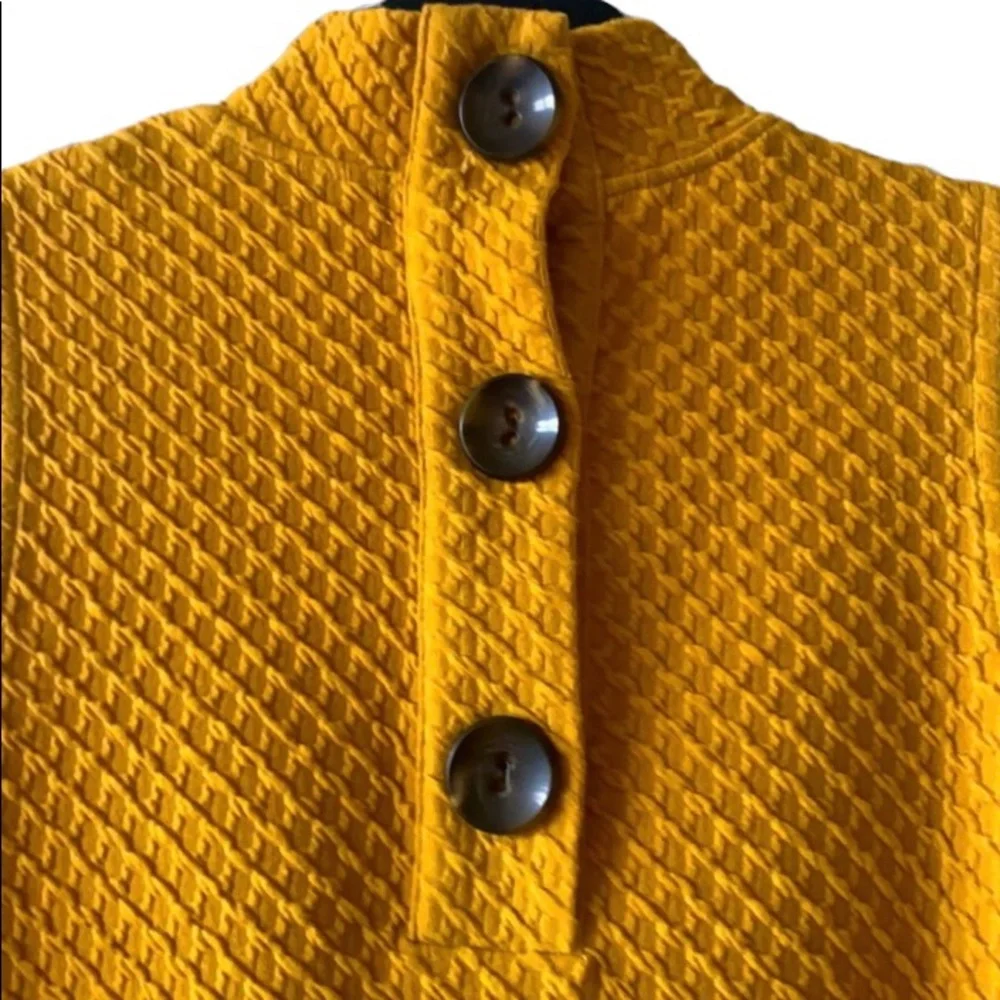 Anthropologie Eri + Ali Overture textured mock neck mustard yellow tank top, XS - Picture 6 of 10